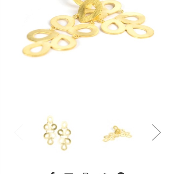 Lisi Lerch Ginger Earrings Brushed Gold. Stunning! - Picture 5 of 7